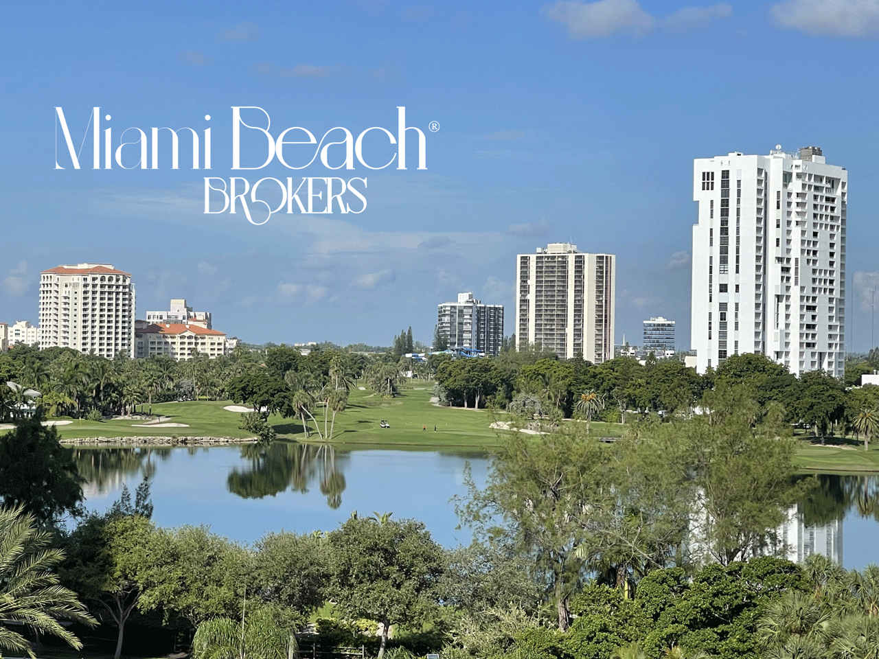 The West-facing view of Terraces at Turnberry, Unit 711, In Aventura Florida